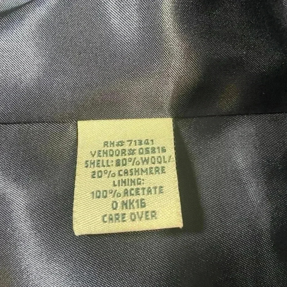 LL Bean Wool Cashmere Tweed Blazer 14R Navy Jacket Capsule Minimalist Preppy Vtg - Picture 5 of 7
